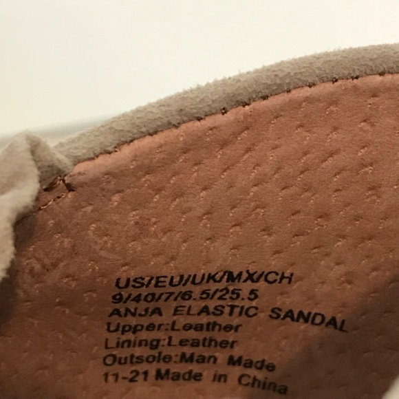 GENTLE SOULS Comfort Sandals Leather Slip On Anja Mushroom Women’s Size 9 EU 40 - Picture 16 of 16